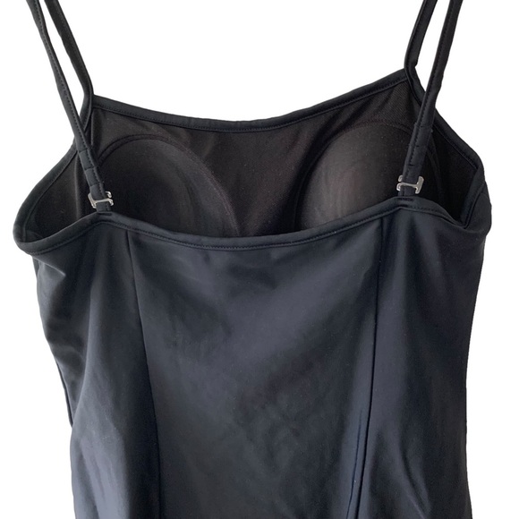 Sears Skirted One Piece Swimsuit Size 12 Black Modest - Picture 5 of 10